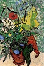 Винсент Виллем Ван Гог Овер 1890г, Полевые цветы и чертополох в вазе.  ван-гог.рф